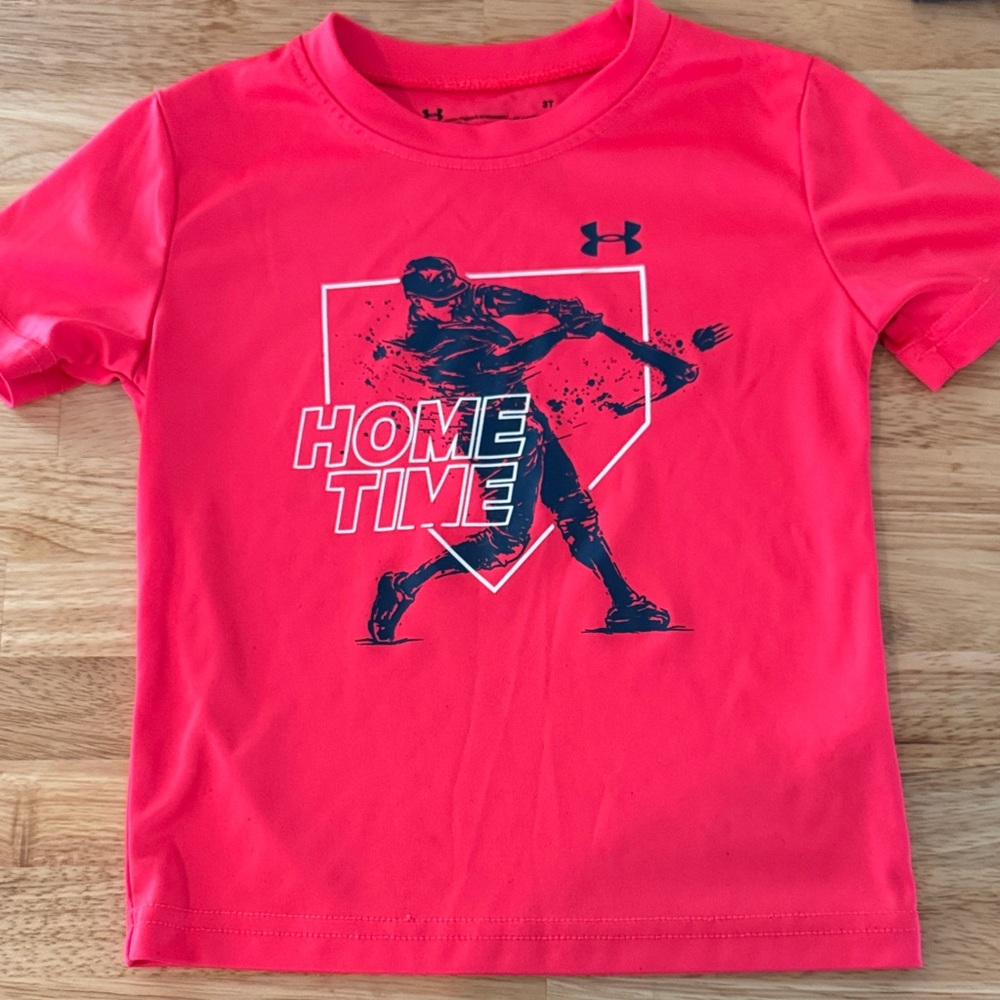 Under Armour Kids Bright Red Home Time Tee